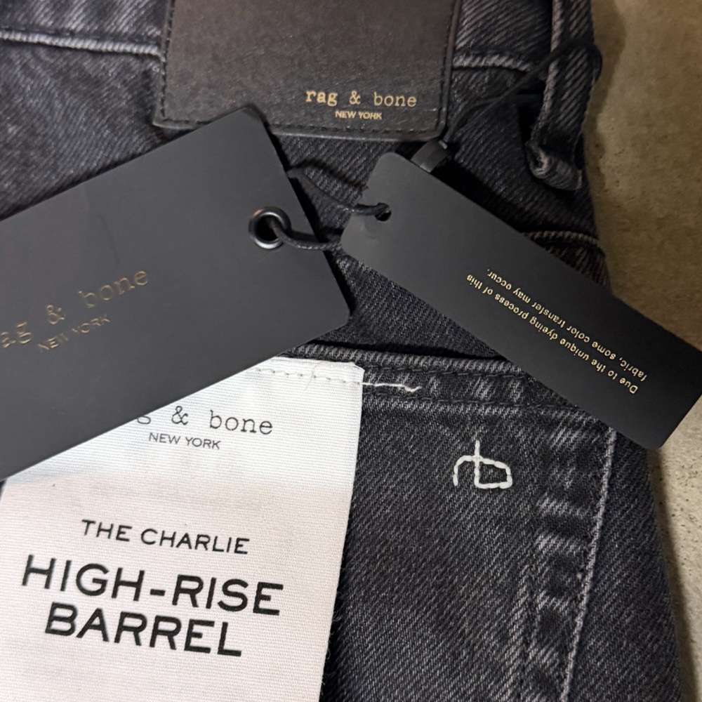 Rag & Bone Charcoal Denim Jeans - Picture 8 of 12